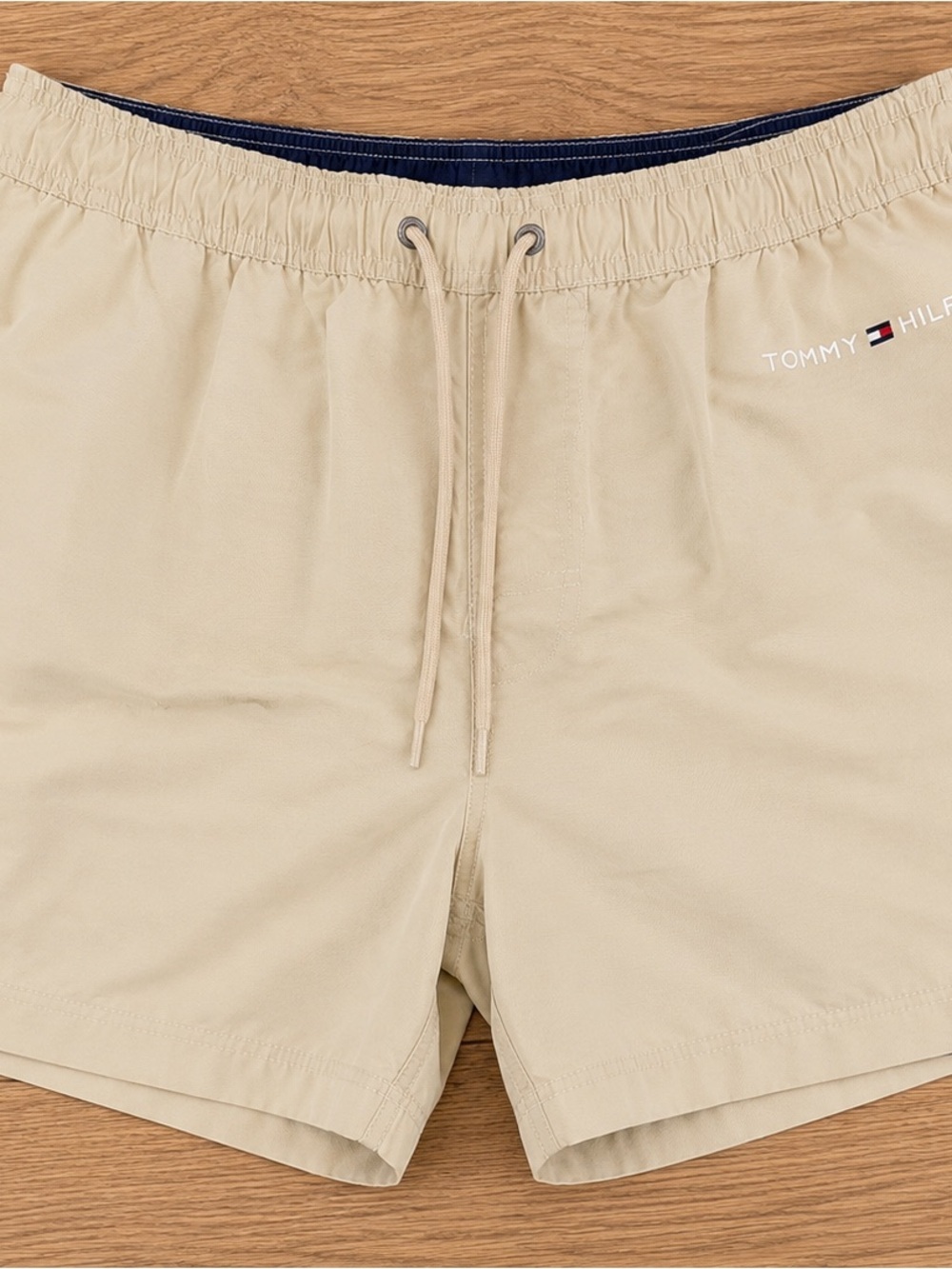 Tommy Hilfiger Men's Swim Trunks | Beige | Large | Mesh Lined Board Shorts